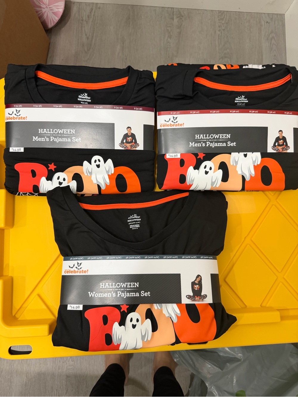 Halloween Black and Orange 'Boo Crew” Costume Pajama set